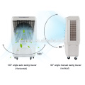 Oficina / sala de estar de tamaño pequeño con aire acondicionado con ventilador portátil y ventilador de aire portátil